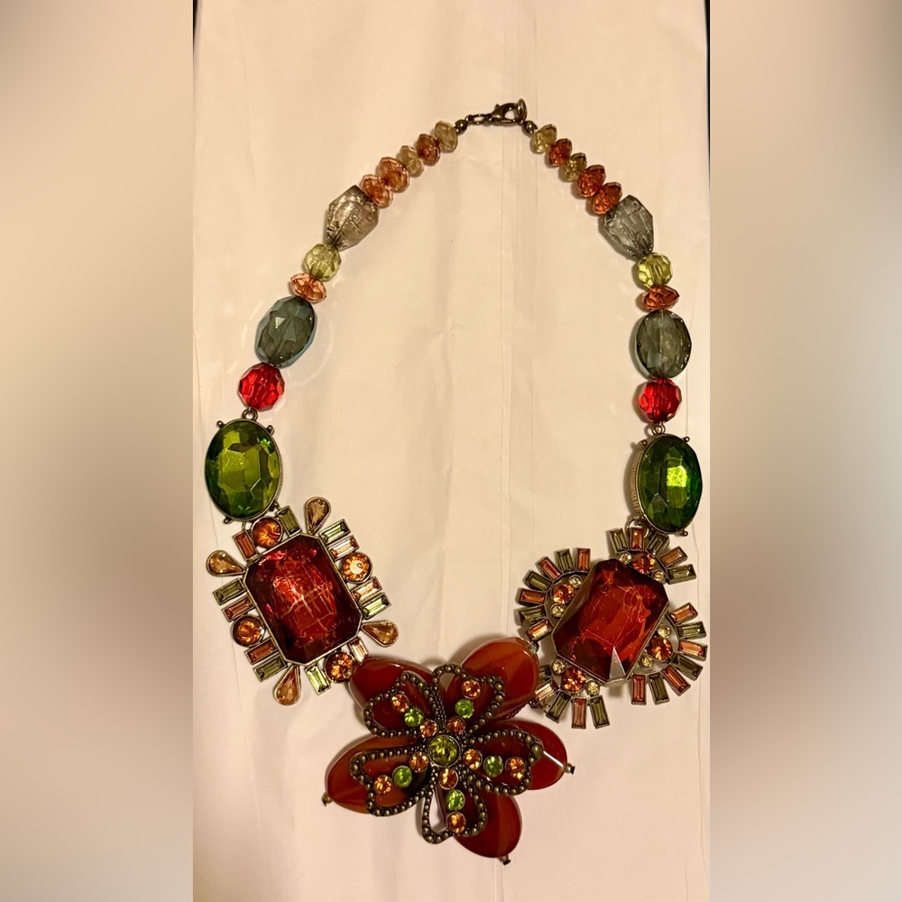 Colorful Gemstone Statement Necklace